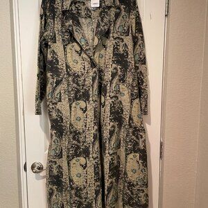 NWT Free People Rae Printed Duster Jacket